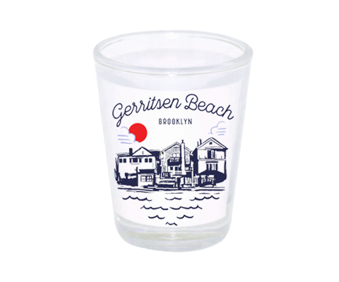 Gerritsen Beach Brooklyn Sketch Shot Glass