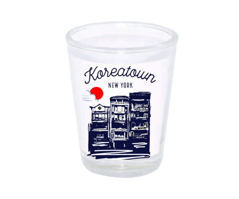Koreatown Manhattan Sketch Shot Glass