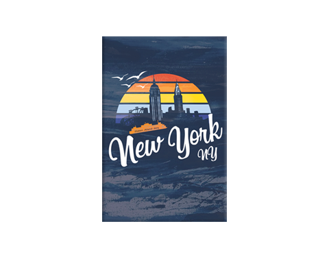 New York Rainbow Surfer Magnet