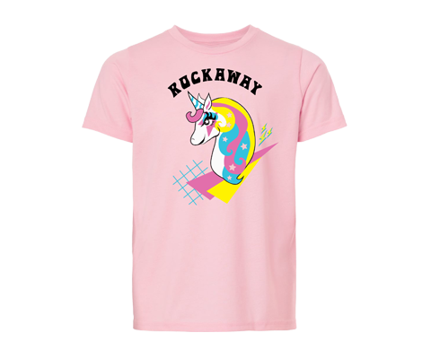 SALE $20- Rockaway Unicorn on Light Pink Kids Tee