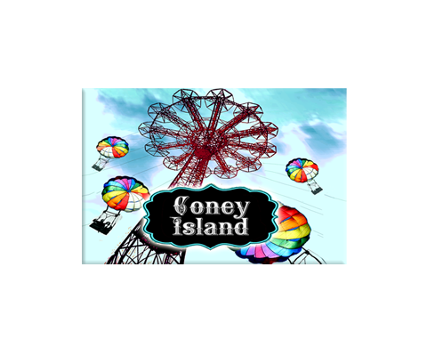 Coney Island Rainbow Parachute Drop Brooklyn New York Magnet