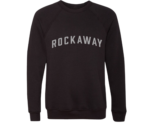 Rockaway Adult Crew Neck Sweatshirt in Heather Black