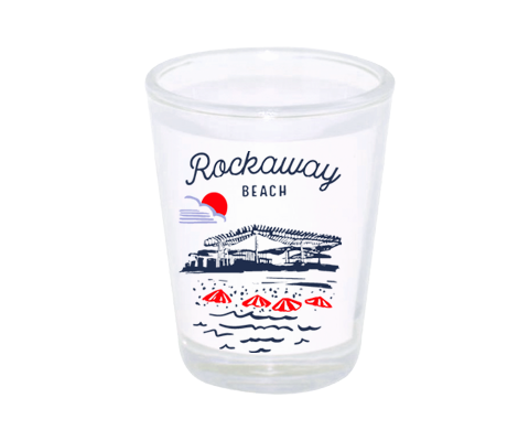 Rockaway Beach Sketch Shot Glass
