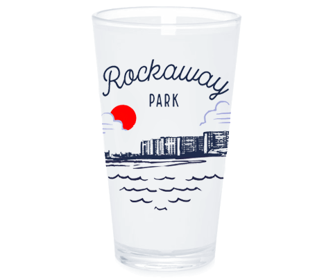 Rockaway Park Sketch Pint Glass