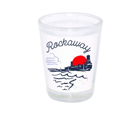 Rockaway Jacob Riis Beach Sketch Shot Glass