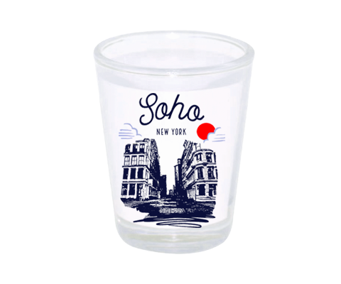 Soho Manhattan Sketch Shot Glass