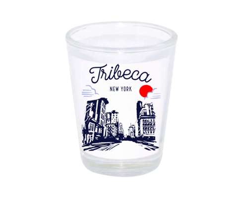Tribeca Manhattan Sketch Shot Glass