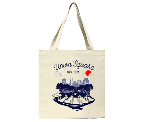 Union Square Manhattan Sketch Tote Bag