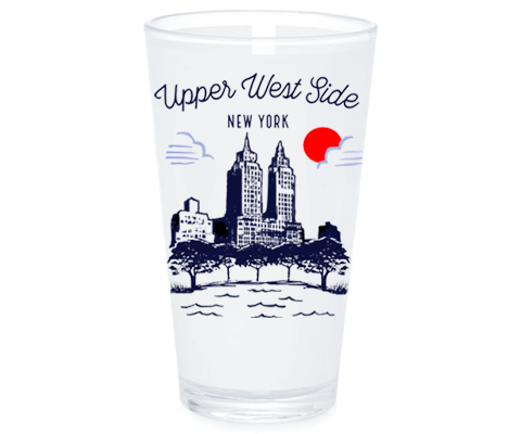 Upper West Side Manhattan Sketch Pint Glass