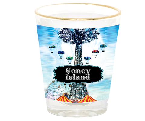 Coney Island Vintage Parachute Drop Shot Glass