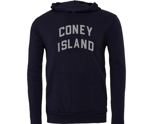 Coney Island Brooklyn Sport Hoodie with Pocket in Navy