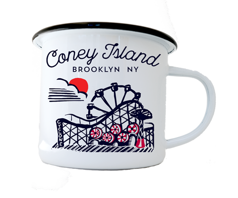 Coney Island Brooklyn Sketch Camp Mug