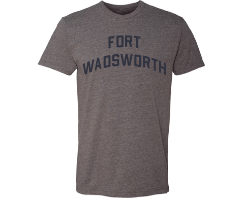 Fort Wadsworth Staten Island Classic Sport Adult Tee Shirt in Deep Heather Gray