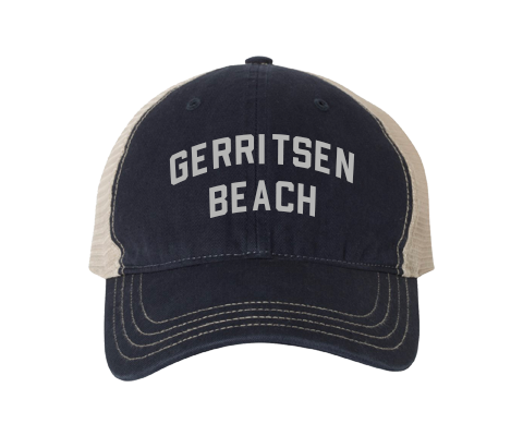 Gerritsen Beach Brooklyn Classic Sport Vintage Hat in Navy/Vanilla