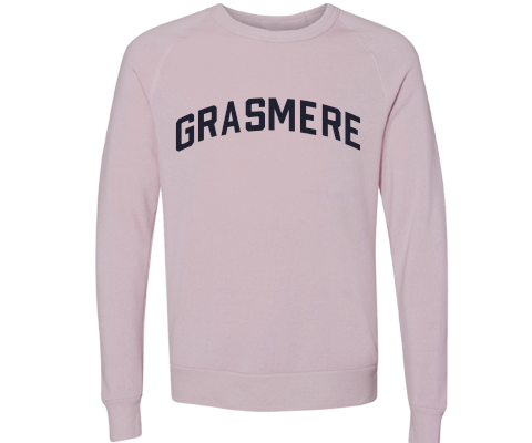 Grasmere Staten Island Crew Neck Pullover Sweatshirt in Dusty Rose