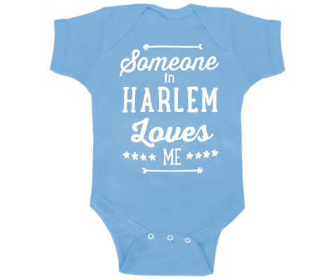 Someone in Harlem Loves Me Onesie in Light Blue