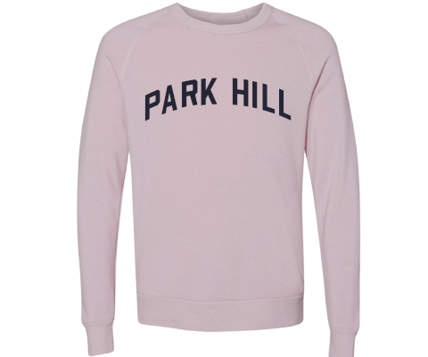 Park Hill Staten Island Crew Neck Pullover Sweatshirt in Dusty Rose