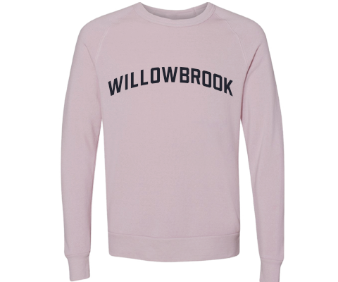 Woodrow Staten Island Crew Neck Pullover Sweatshirt in Dusty Rose