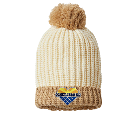Coney Island Mermaid Heart Warm Winter Hat