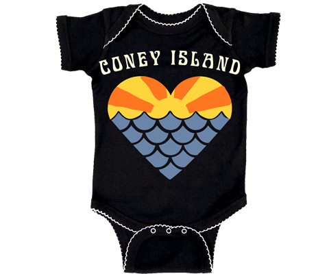 Coney Island Mermaid Sunset Navy Onesie
