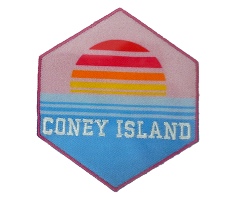 Coney Island Pink Sunrise Embroidered Patch