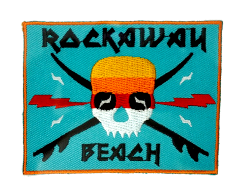 Rockaway Surfer Skull Embroidered Patch