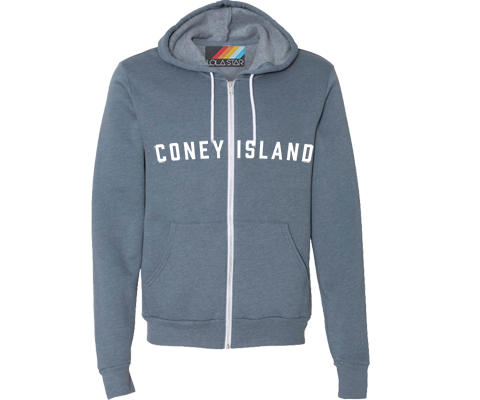 Coney Island Slate Zip Up Sweatshirt