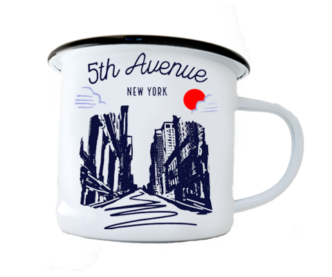 5th Avenue Manhattan Sketch Camp Mug