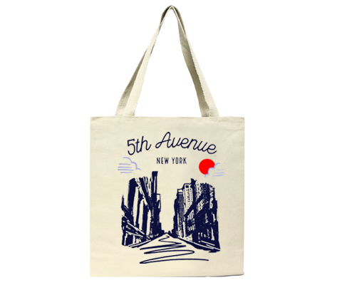 5th Ave Manhattan Sketch Tote Bag