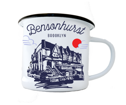 Bensonhurst Brooklyn Sketch Camp Mug
