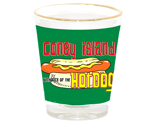 Coney Island Birthplace of the Hotdog New York Shot Glass