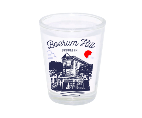 Boerum Hill Brooklyn Sketch Shot Glass