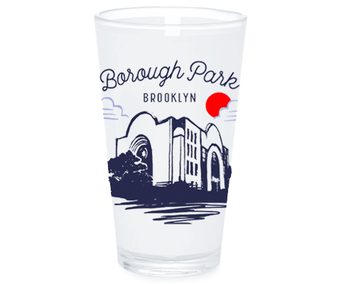 Borough Park Brooklyn Sketch Pint Glass