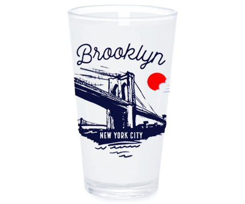 Brooklyn Bridge Sketch Pint Glass