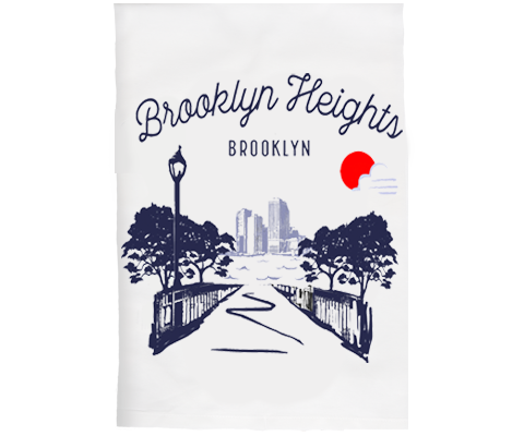 Brooklyn Heights Brooklyn Sketch Kitchen Tea Towel