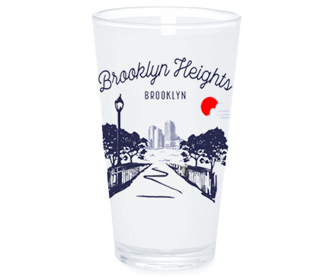 Brooklyn Heights Brooklyn Sketch Pint Glass