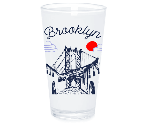 Brooklyn Sketch Pint Glass