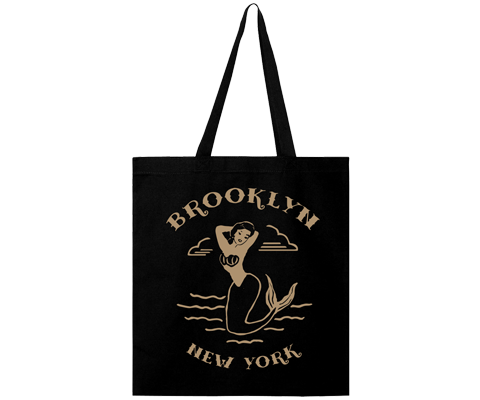 Brooklyn Vintage Mermaid Tote Bag