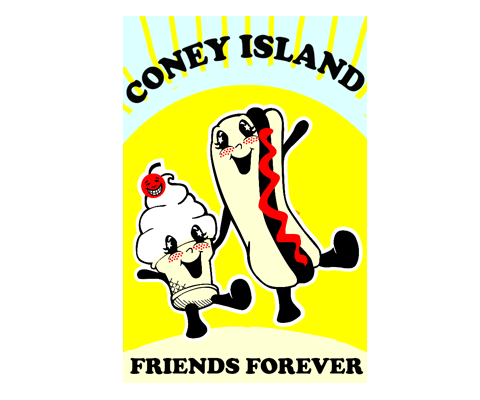 Coney Island Friends Forever Brooklyn Postcard