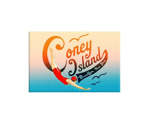 Coney Island Swimmer Brooklyn New York Magnet