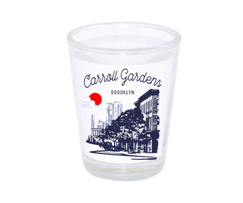 Carroll Gardens Brooklyn Sketch Shot Glass