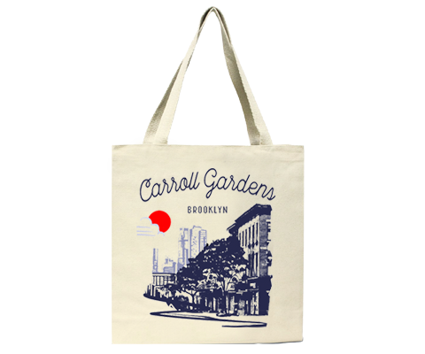 Carroll Gardens Brooklyn Sketch Tote Bag
