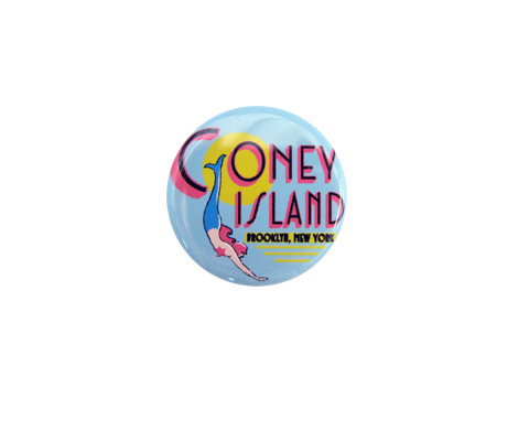 Coney Island Deco Mermaid Button