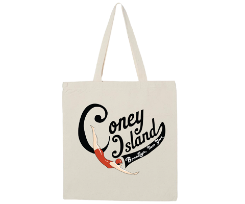 Load image into Gallery viewer, Coney Island Swimmer Tote Bag
