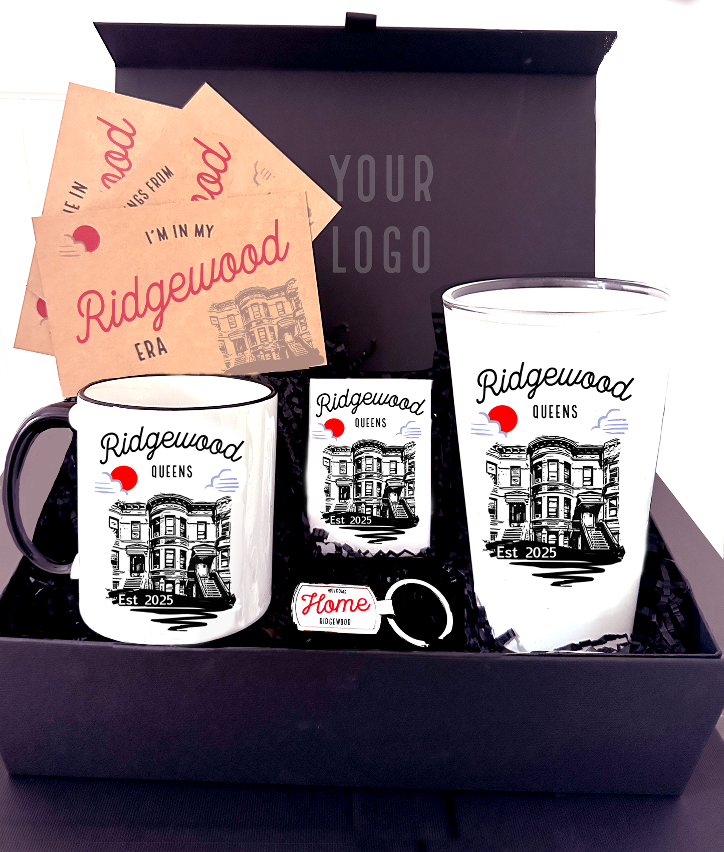 Custom Sketch of Home Queens Gift Box