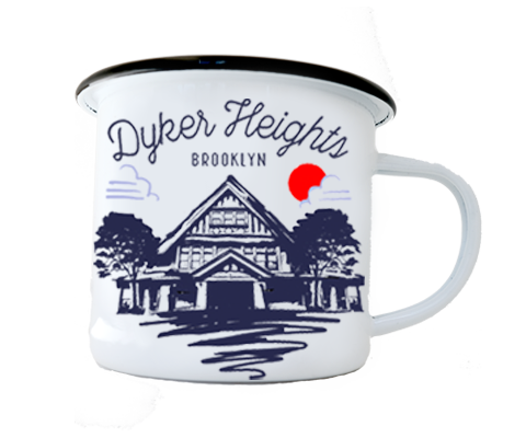 Dyker Heights Brooklyn Sketch Camp Mug