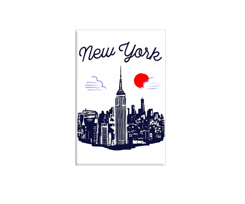 Load image into Gallery viewer, Empire State Building New York Sketch Magnet
