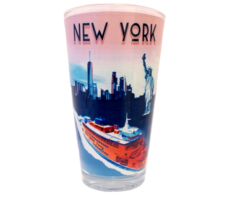 Load image into Gallery viewer, New York Ferry Sunset Pint Glass
