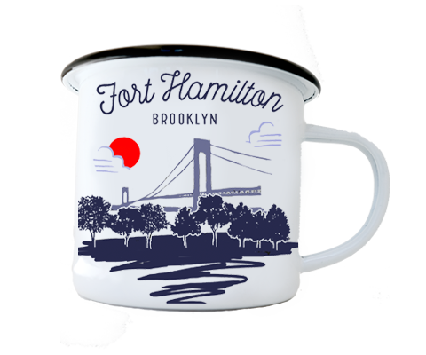 Load image into Gallery viewer, Fort Hamilton Brooklyn Sketch Camp Mug

