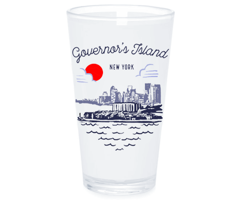 Governor's Island Manhattan Sketch Pint Glass